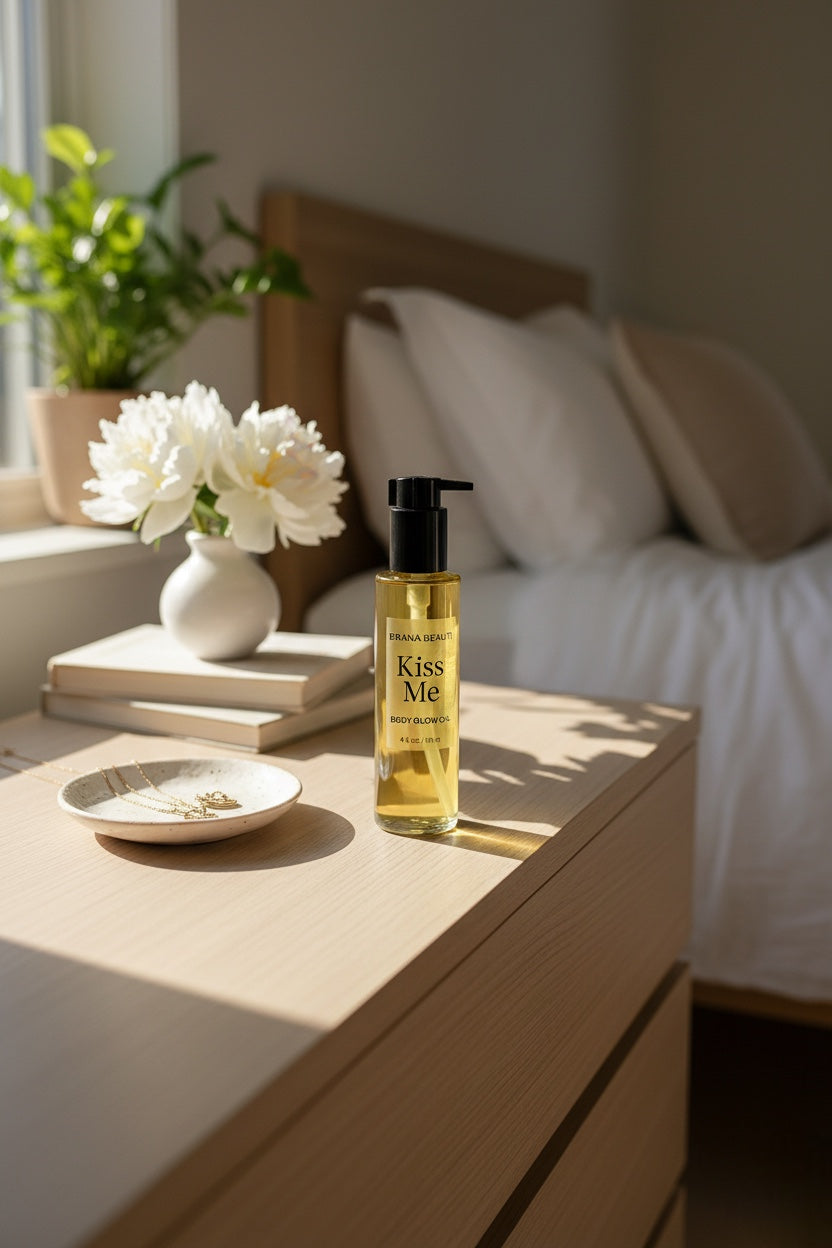 Body Glow Oil | Luxury Dry Body Oil for Radiant Skin – BRana Beauti