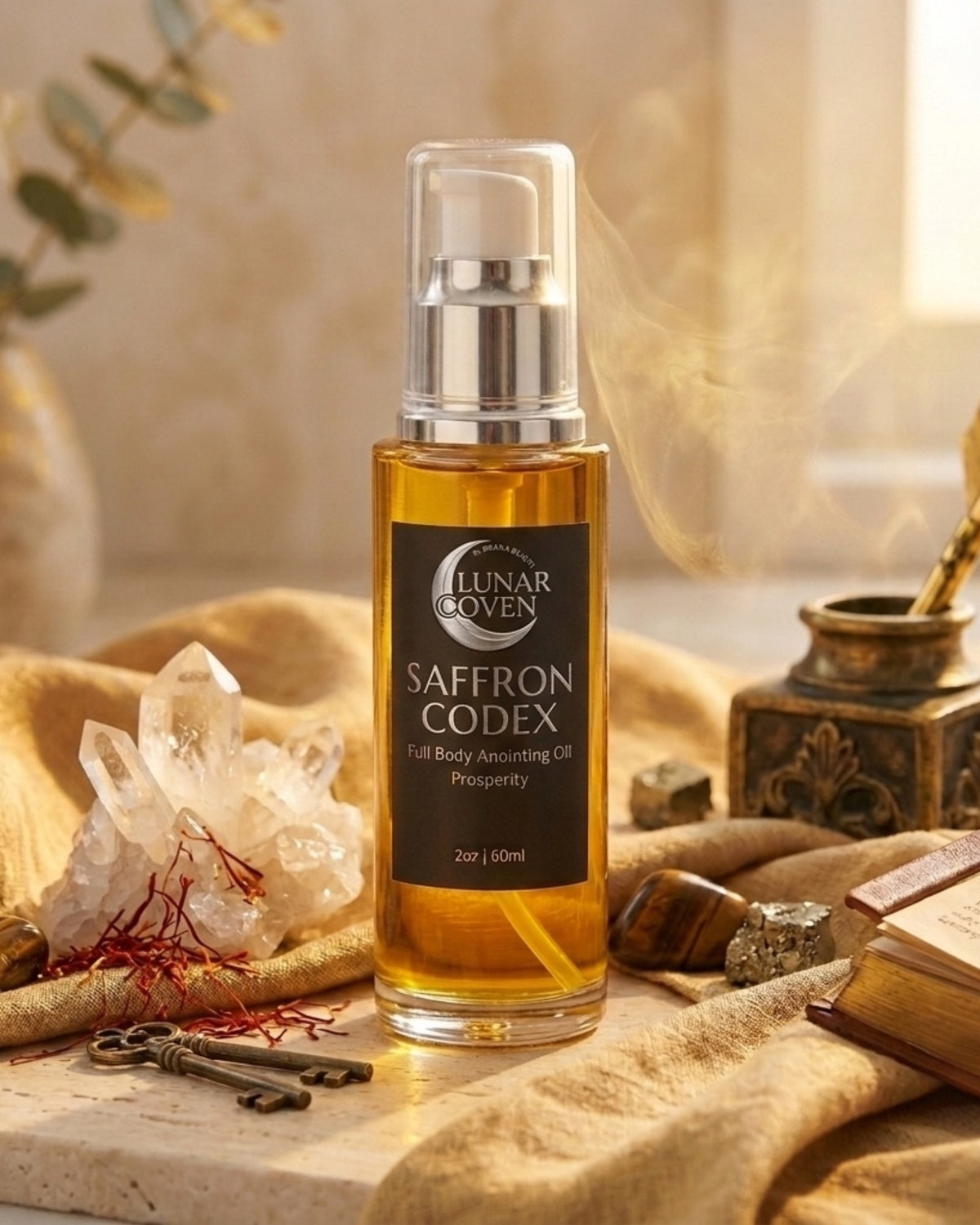 Saffron Codex: Luxury Prosperity Anointing Body Oil | LUNAR COVEN